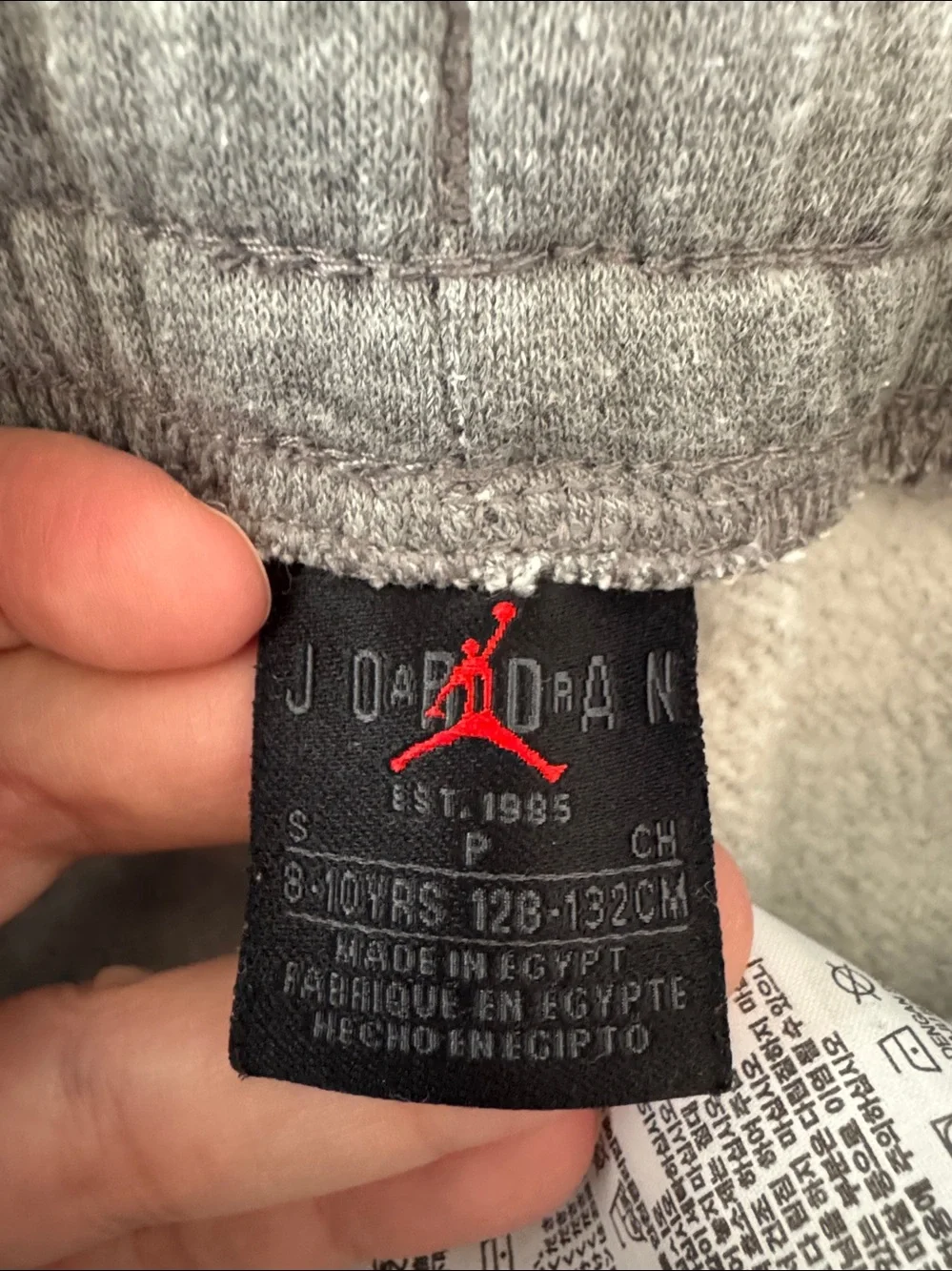 Jordan Kids Grey Joggers with Black Jumpman